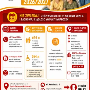 ZASIŁEK RODZINNY WRAZ Z DODATKAMI 2026/2027